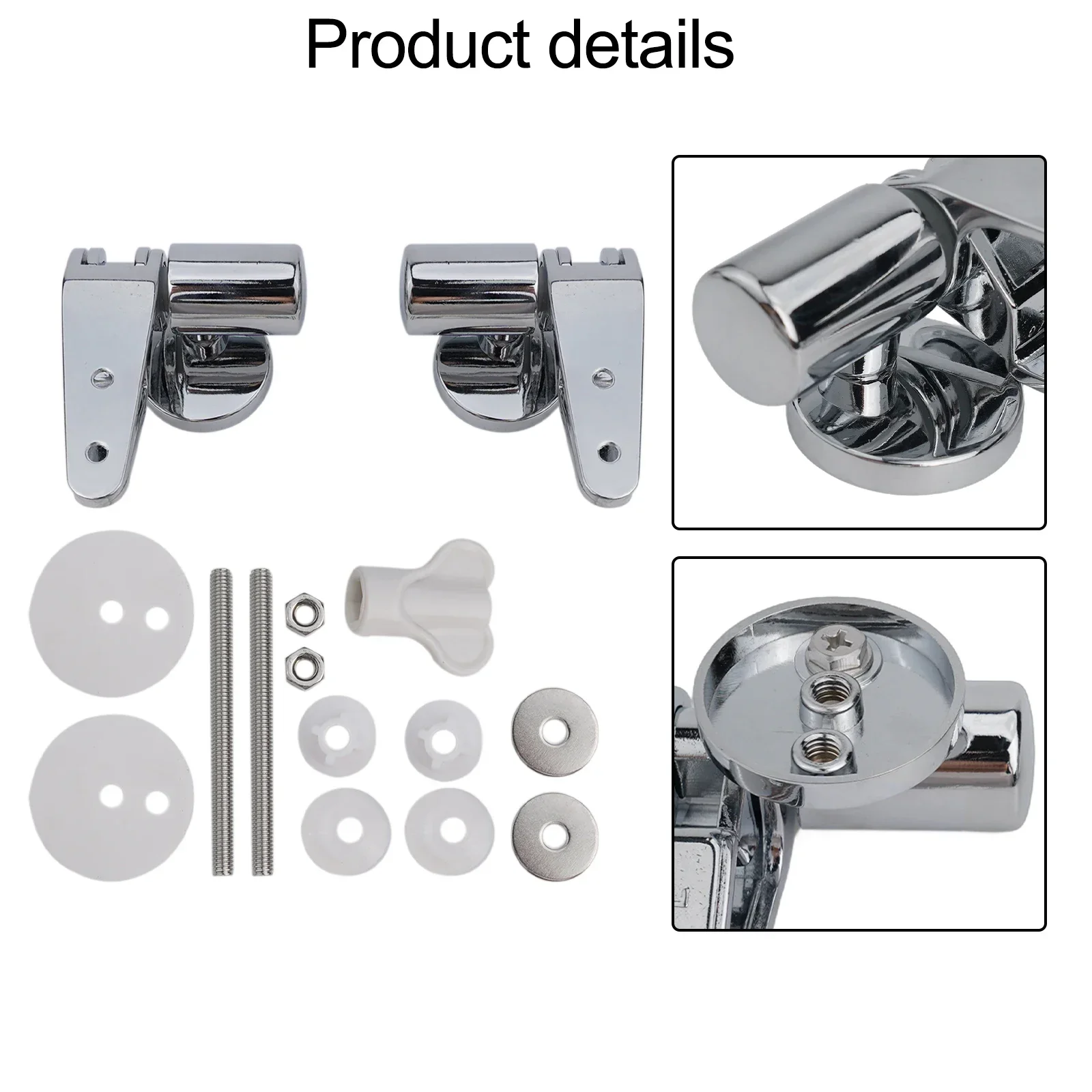 Chrome Toilet BaseSoft Close Hinges Spare Replacement Fittings Hinge Chrome Plated Hinges Home Improvement Plumbing Fixtures