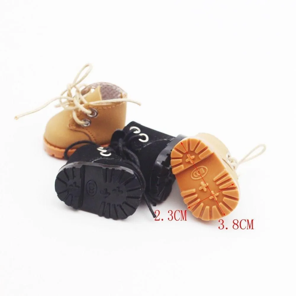 For Labubu Doll Shoes Lace-up 3.8cm Doll Finger Shoes