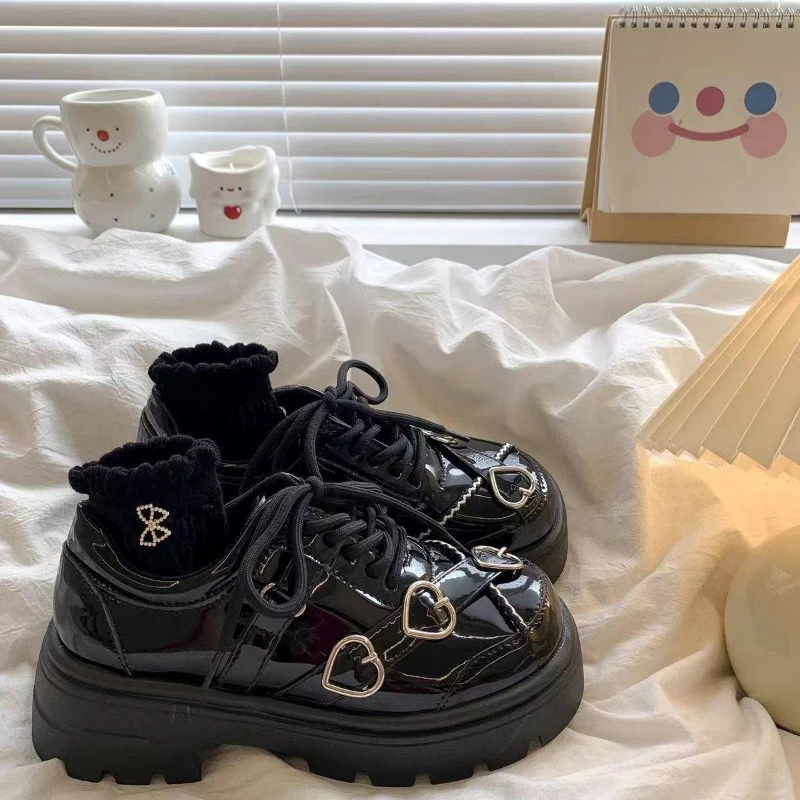 2025 Children's Leather Shoes New Lolita Style Girls Fashion Mary Jane Shoes Wedding Party Kids Causal Princess Platform Shoes