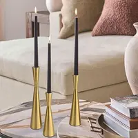 2/3pcs Gold Luxury Slim Waist Candle Holder Set Minimalist Candlestick Flower Vase for Home Centerpiece Table Decor New Fashion 5