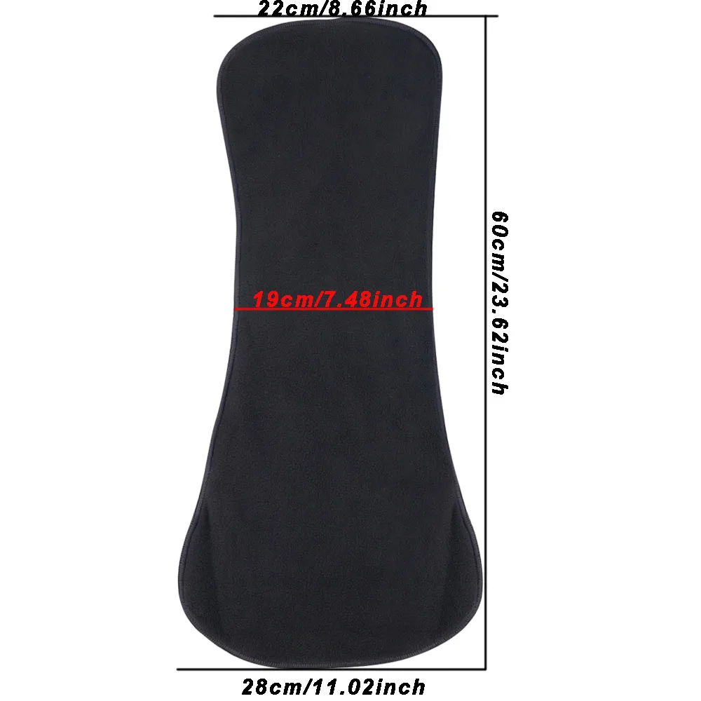 1pc/3pcs/5pcs Washable Bamboo Charcoal Adult Diapers Resuable Microfiber Insert Breathable Skin-Friendly