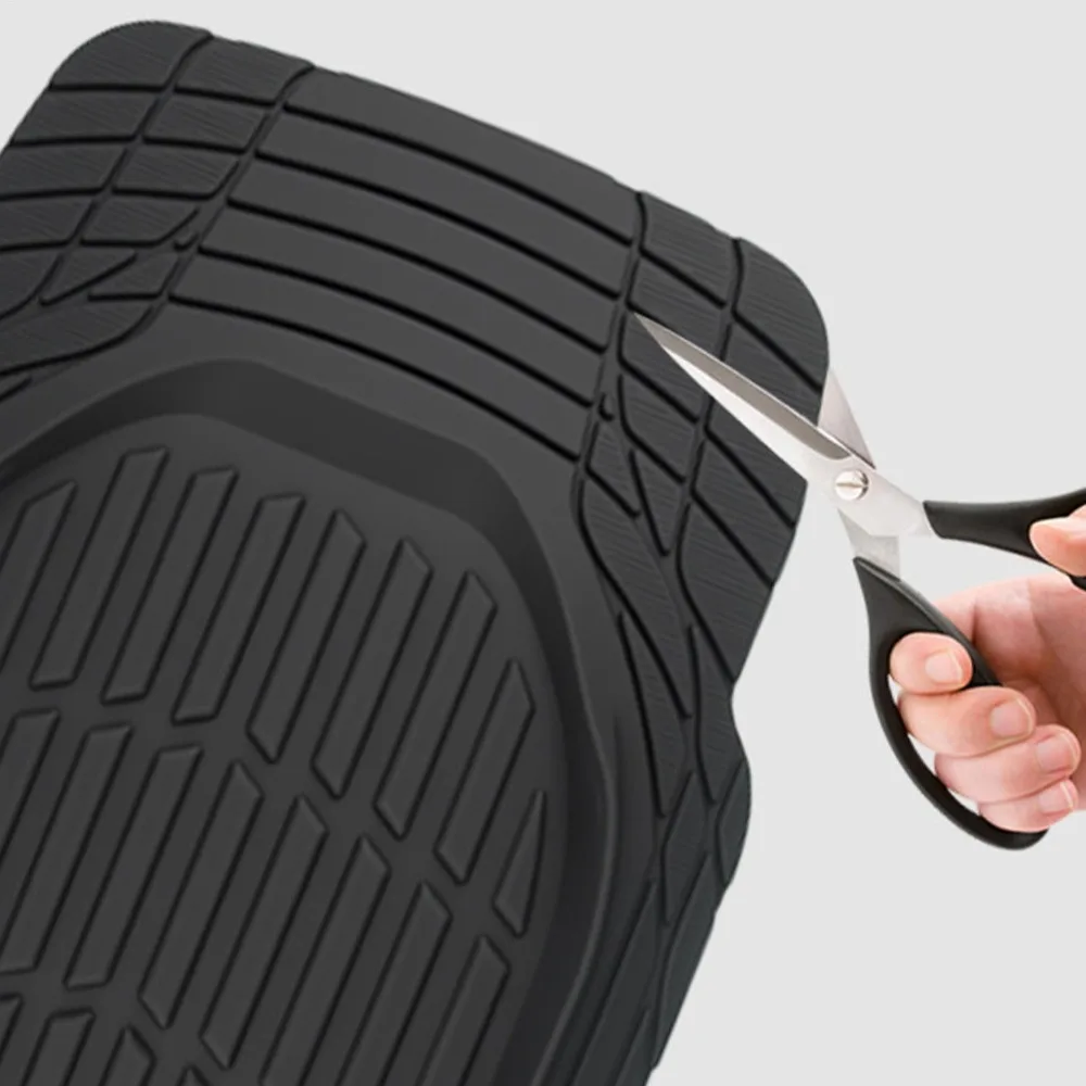 Set di 3 Tappetini Universali in PVC per Auto, Antiscivolo, Impermeabili, Resistenti, per Tutte le Stagioni, Kit di Protezione per Interni Auto - Image 4
