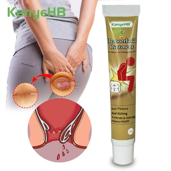 1Pcs Hemorrhoids Ointment Herbal Internal And External Piles Pain Relief Cream Treat Anal Fissure Anal Swelling Bleeding G003