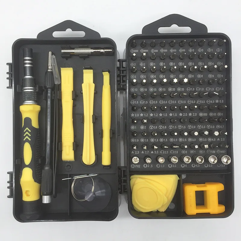 Description Picture 2 of item135 IN 1 Mini Precision Screwdriver Set Bag Magnetic Handle Multi Bits Kit Pocket Carry Repair Tool for iPhone Phone Watch Clock