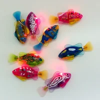 Electronic Fish Baby Summer Bath Toy Pet Cat Toys Swimming Robot Fish With LED Light Water Swim Pool Bathtub Toys Christmas Gift 2