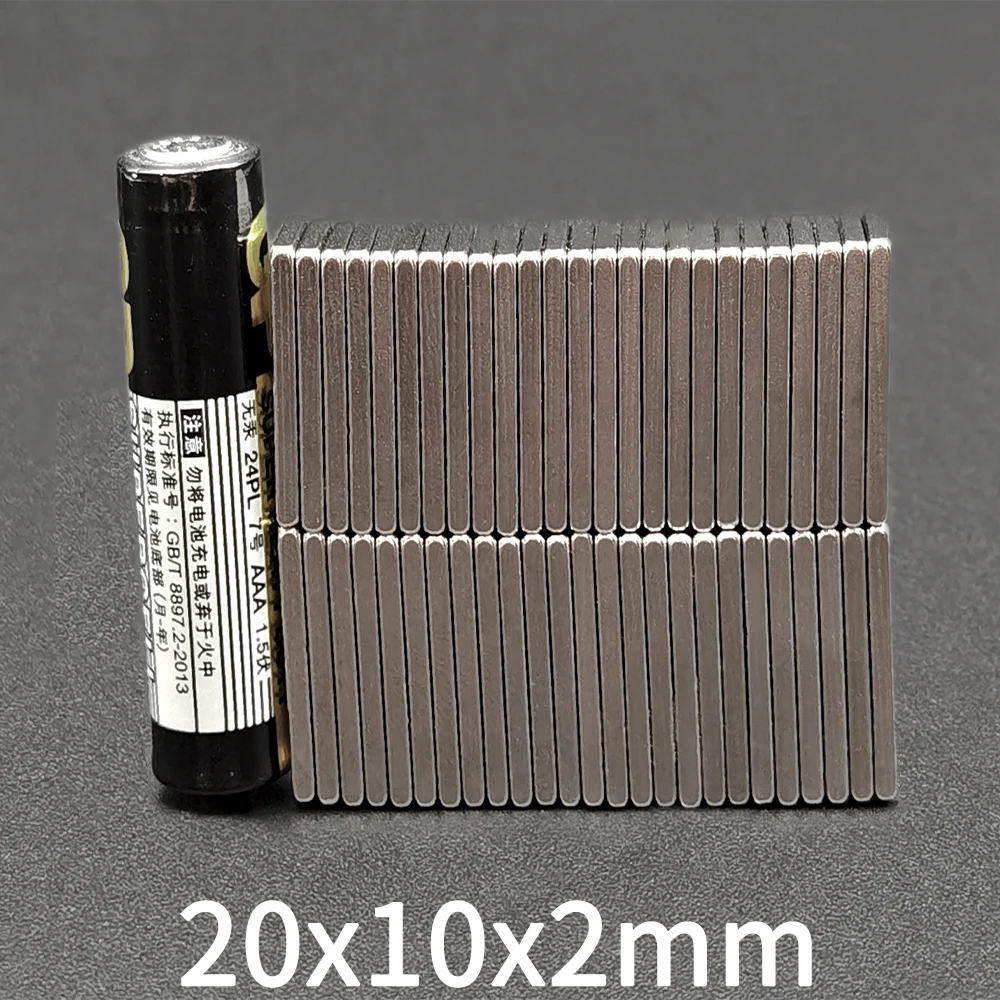 Neodymium Magnets 5/10/20/50Pcs 20x10x2 Neodymium Rectangular Magnet 20mm x 10mm x 2mm Rare Earth NdFeB Super Powerful Strong Magnetic Permanent