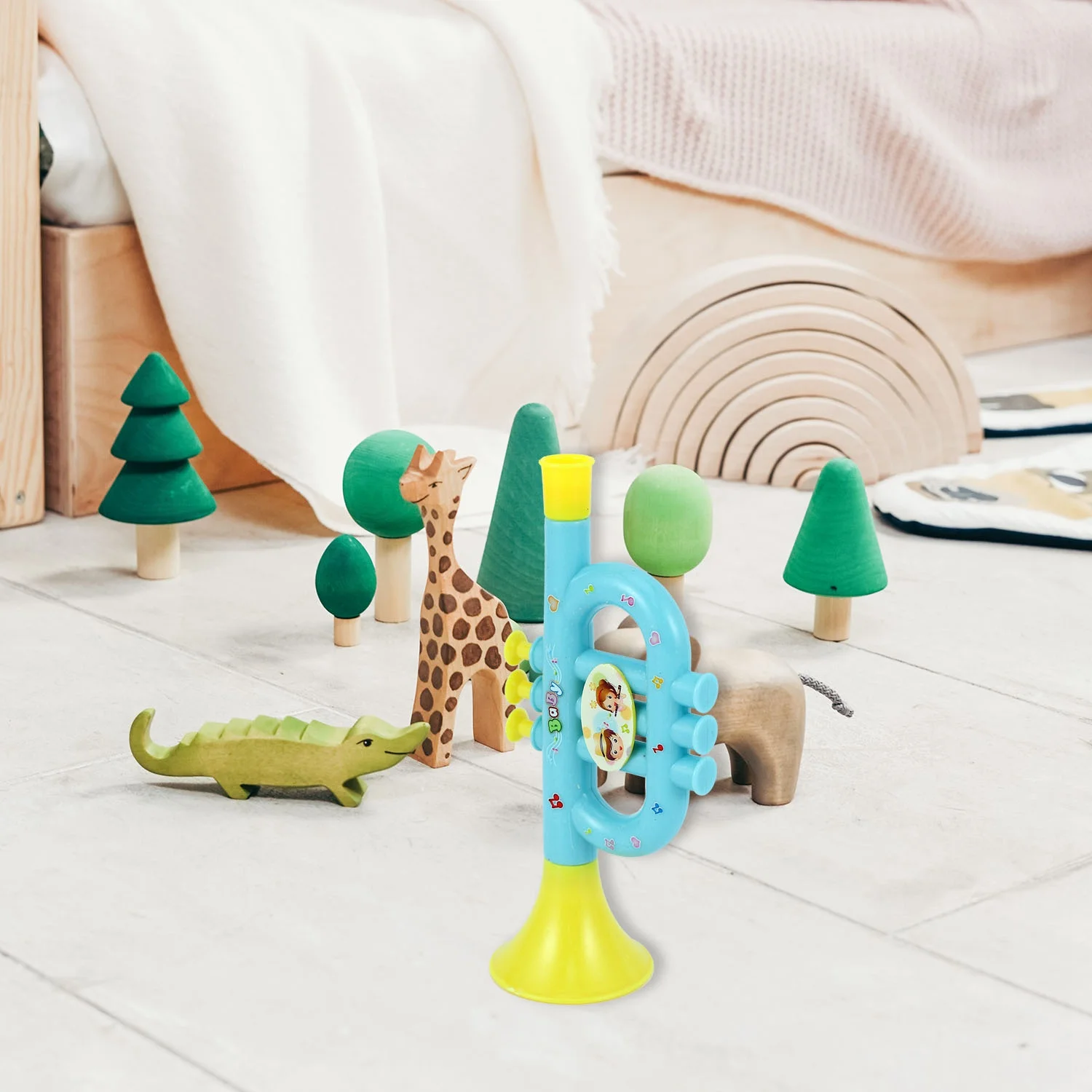 

Цветная детская дутая труба инструмент музыкальная игрушка случайный цвет узор