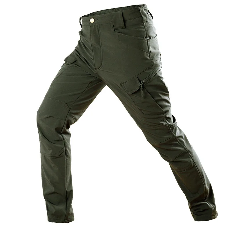 Winter New Fashion Trend Warm Keeping Training Clothes X7 X9 Tactical Pants Plush Waterproof Tactical Trousers Combat Pants Men
