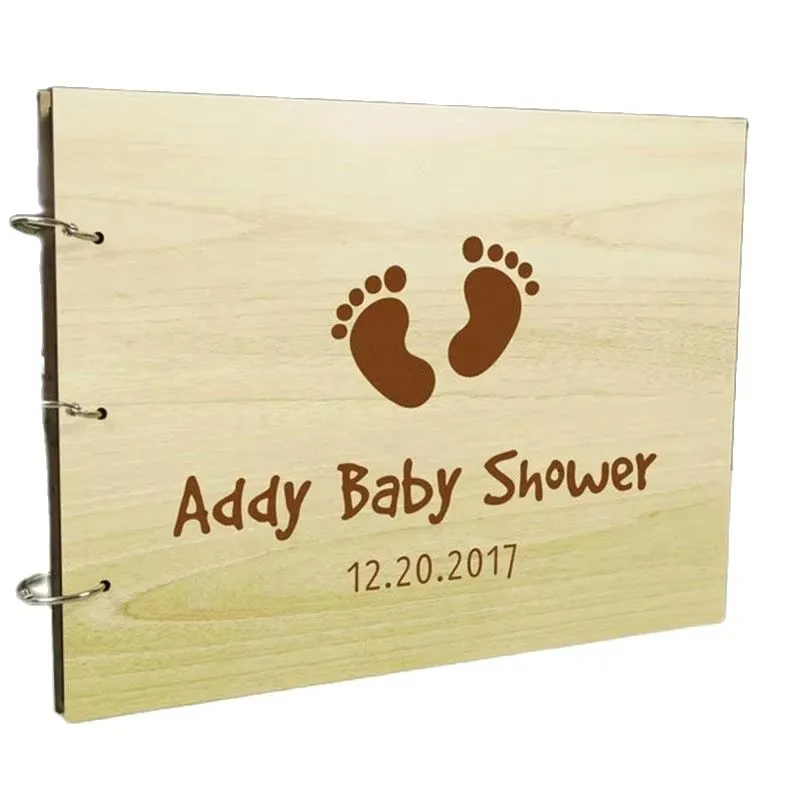 Baby Baptism Guestbook,Rustic Memory Baptism Guest Signature Guest Book,Personalized Baby Album Birthday Party Gift
