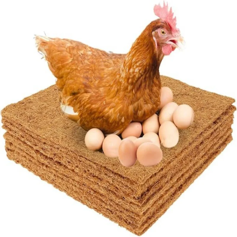 Coconut Fiber Nesting Box Liners Chicken Nesting Pads Chicken Coop Bedding Mats Bulk Poultry Supplie for Hen Laying Eggs 10 Pack