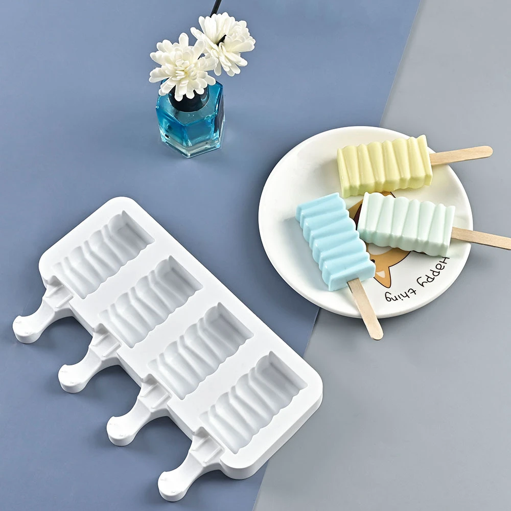 Silicone Ice Cream Mold Ice Cube Tray Chocolate Popsicle Molds Diy