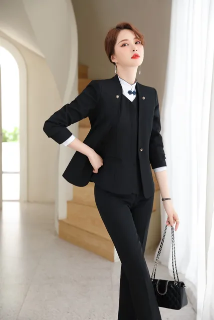 Tailleur Donna Elegante Con Giacca E Pantaloni - Taglie Forti, Per Ufficio, Matrimoni E Cerimonie - Foto 12