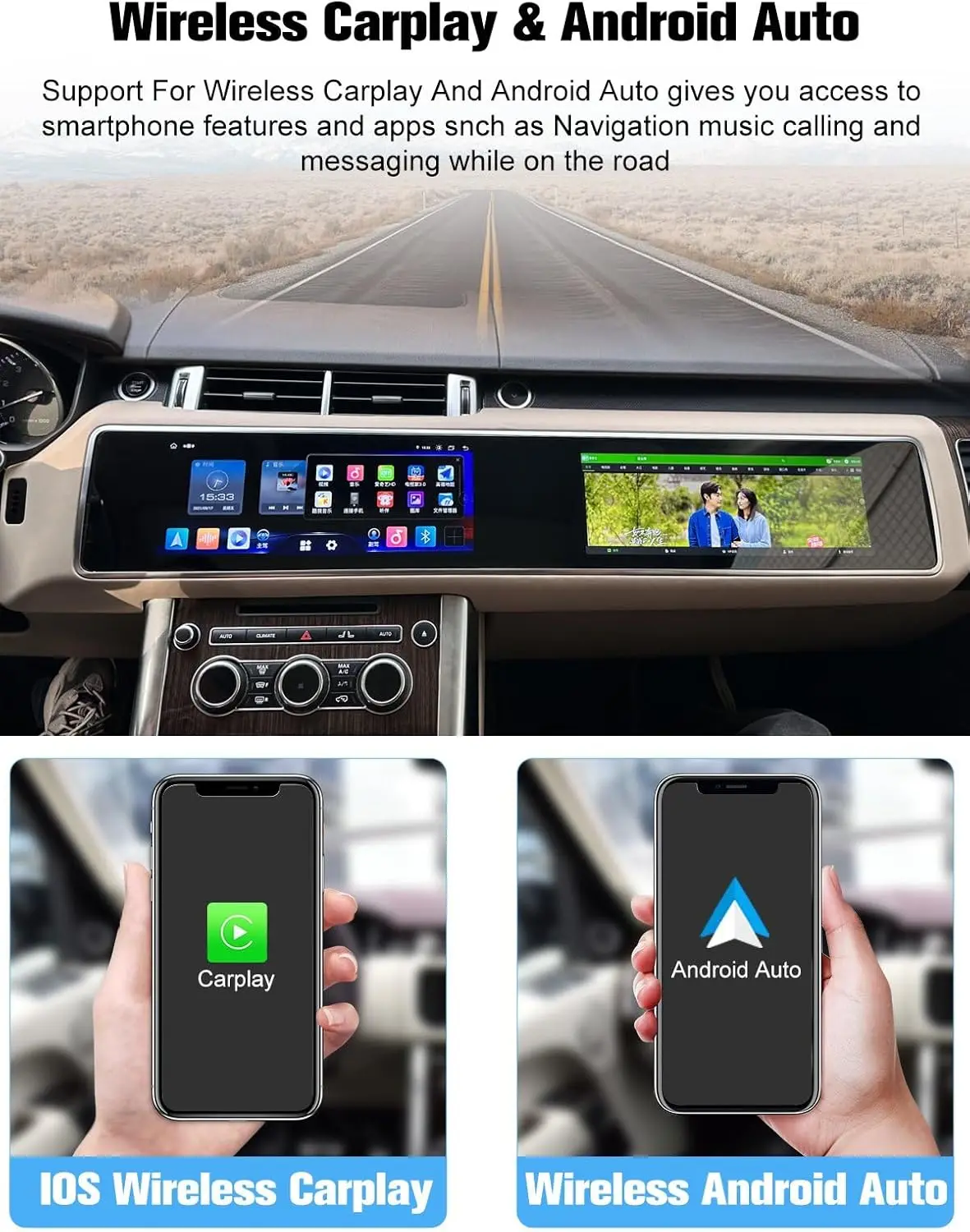 Carplay Android Radio For Land Rover Range Rover Sport L494 (2013-2017), wireles
