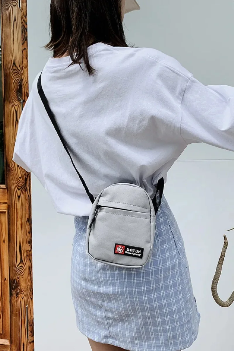 Mobile Canvas Bag Fashion Crossbody Women's Bag Females Student Versatile Small Crossody Bag Outdoor Sports Mini Small Bag