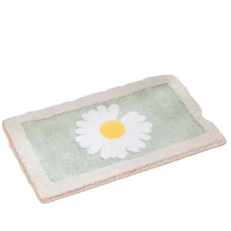 

2023 New cartoon daisy carpet floor mat, bathroom anti-skid mat, bedroom absorbent cartoon foot mat