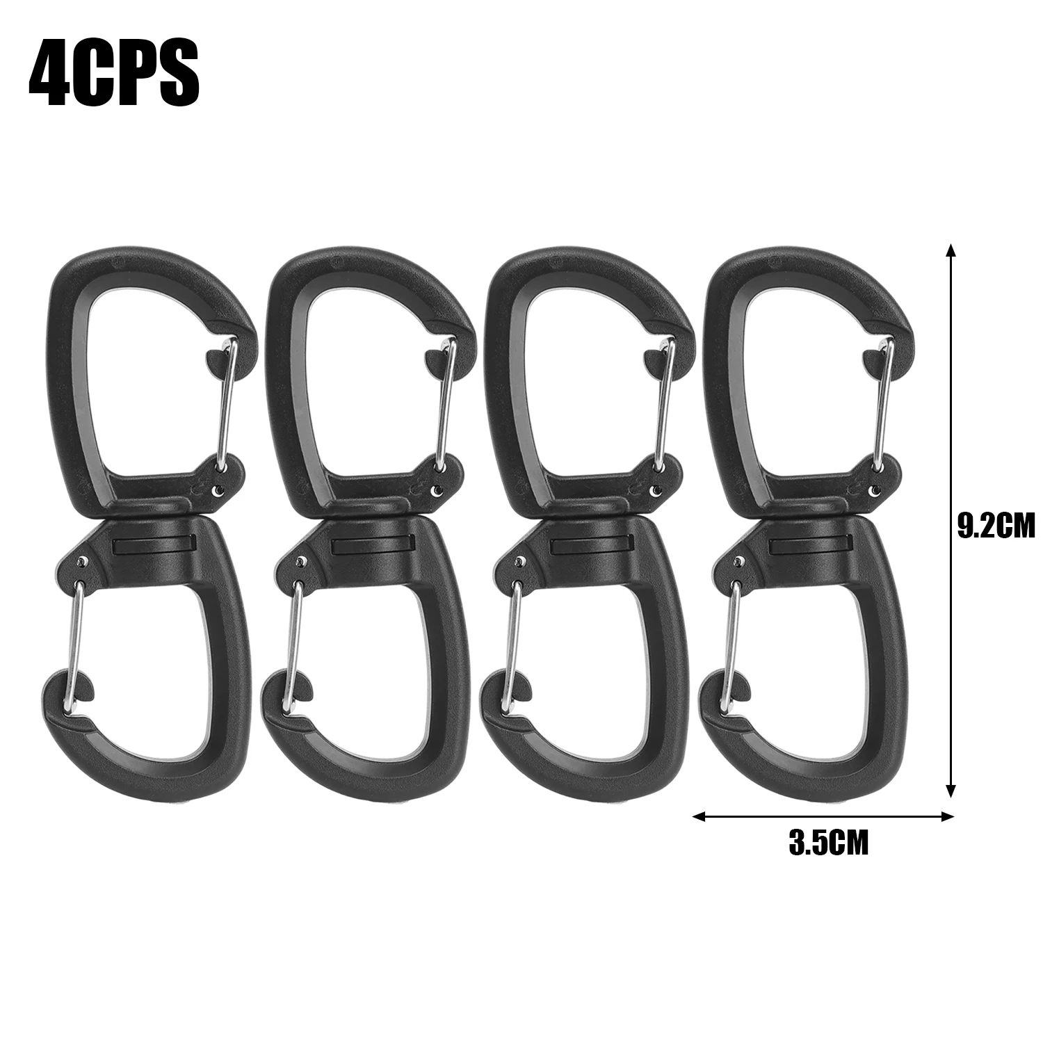 360° Drehbarer Doppel-Karabiner Outdoor-Drehclip Tragbarer S-Ketten-Haken Camping-Doppelhaken für Rucksäcke Schlüsselanhänger Karabiner – Detail 11