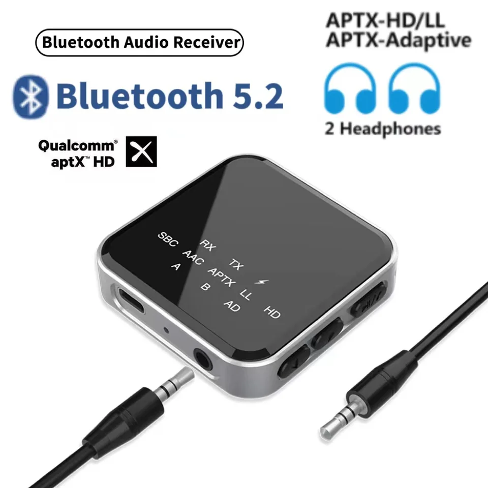 SONRU Bluetooth 5.0 Audio Adapter, Bluetooth Transmitter Receiver for TV  Home Sound System Headphone Speaker, 3.5mm AUXRCA Cable, aptX Low Latency