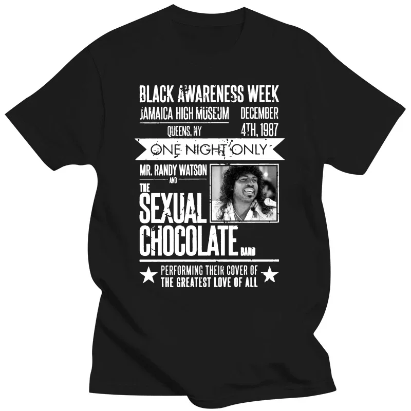 

Coming to America T Shirt Randy Watson and the Sexual Chocolate Randy Watson 1988 World Tour Shirt Movie Funny Tee Shirt For Men