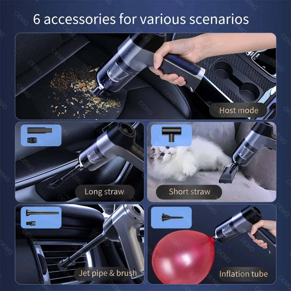 150000PA Car Vacuum Cleaner Portable Wireless Handheld Cleaner for Home Appliance Powerful Cleaning Machine Car Cleaner