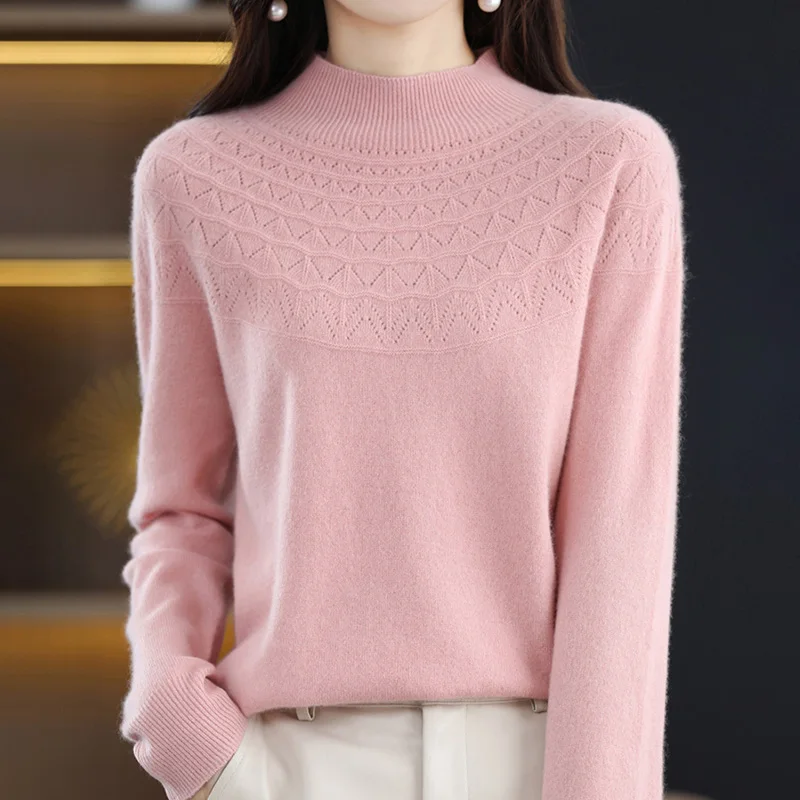 

1PC Soft Cashmere Wool Pullover Sweater Tops Knitwear Warm Winter Autumn