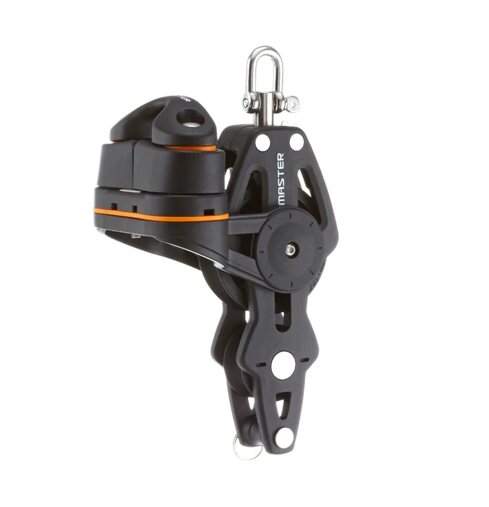 

Sailboat Hardware 60mm 2 1/3" Single Swivel Shackle Fiddle Becket Fairlead Cleat Block BP-0622F