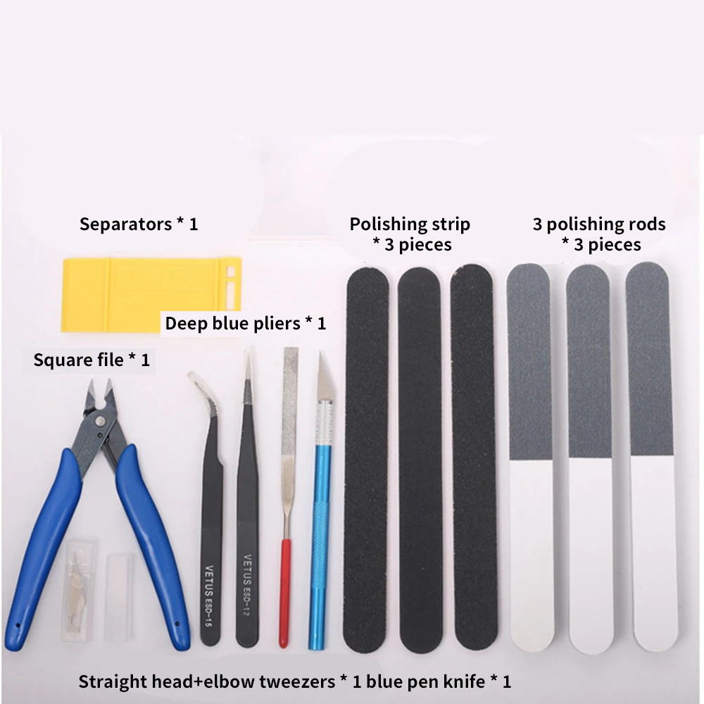 Model Tools Model Grinding Tool Deburring Engraving Knife Kit Carving Tool DIY File Cutter Scraper Trimming For Model Making