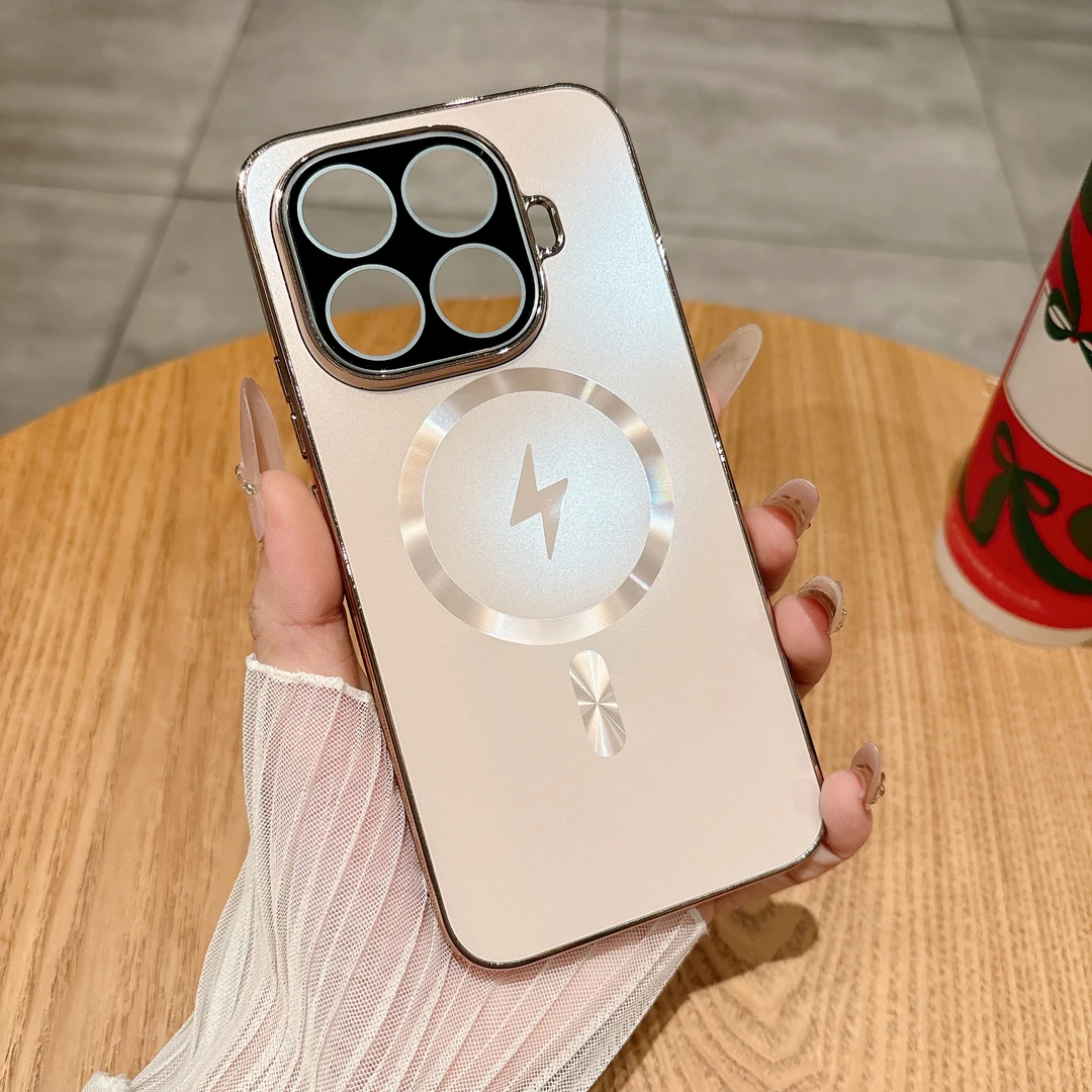 Enhanced Anti-Slip Magnetic Wireless Charging Full Lens Coverage Case