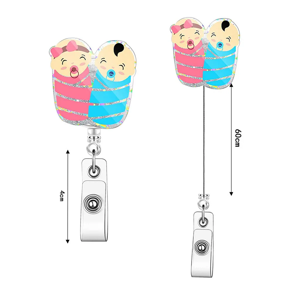 Obstetrics And Gynecology Doctor Nurse Cartoon Retractable Pull Badge Reel Id Lanyard Name Tag Card Badge Holder Reels Supplies badge holder,retractable badge reel,retractable id lanyard
