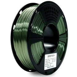 Silky Smooth PLA 3D Printing Filament - 1kg Spool, 1.75mm Thickness, Premium Printer Material with Fast Delivery and Vacuum - Sealed Packaging (Silk Dark Green)