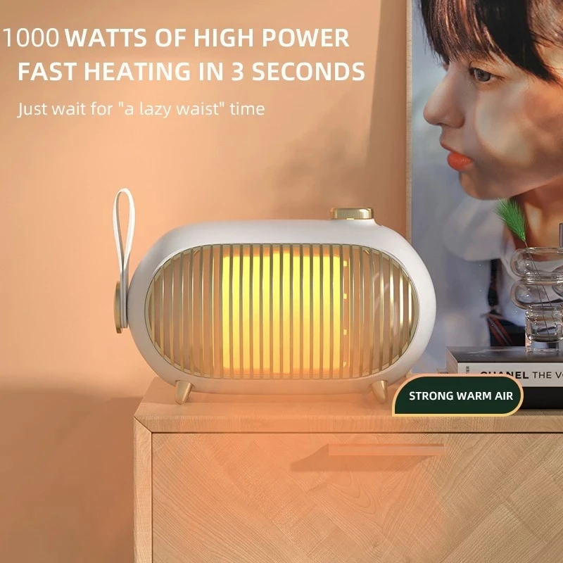 

2022 New 1000W Electric Heater Room Heater PTC Heater Portable Desktop Heating Fan Heater Fan for Home Office Heater