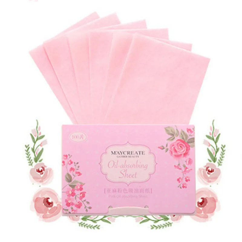 100 Sheets/pack Green Tea Facial Oil Blotting Sheets Paper Cleansing Face Oil Control Absorbent Paper Beauty Makeup Tools images - 6