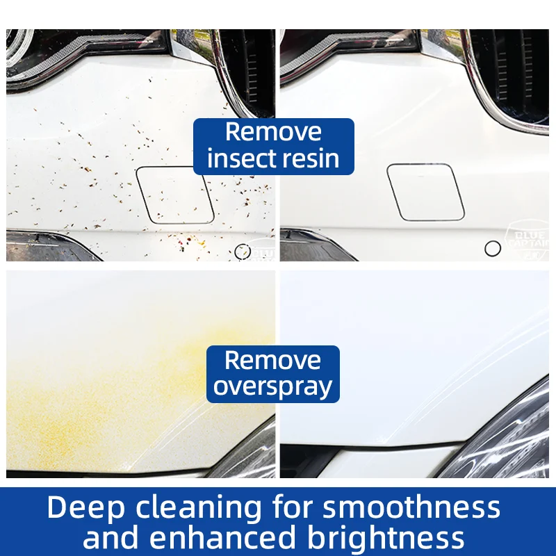 BLUE CAPTAIN Car Clay Bar-Automotive Rubber Beauty Volcano Mud Strong Decontamination Paint Surface Special Grinding Mud