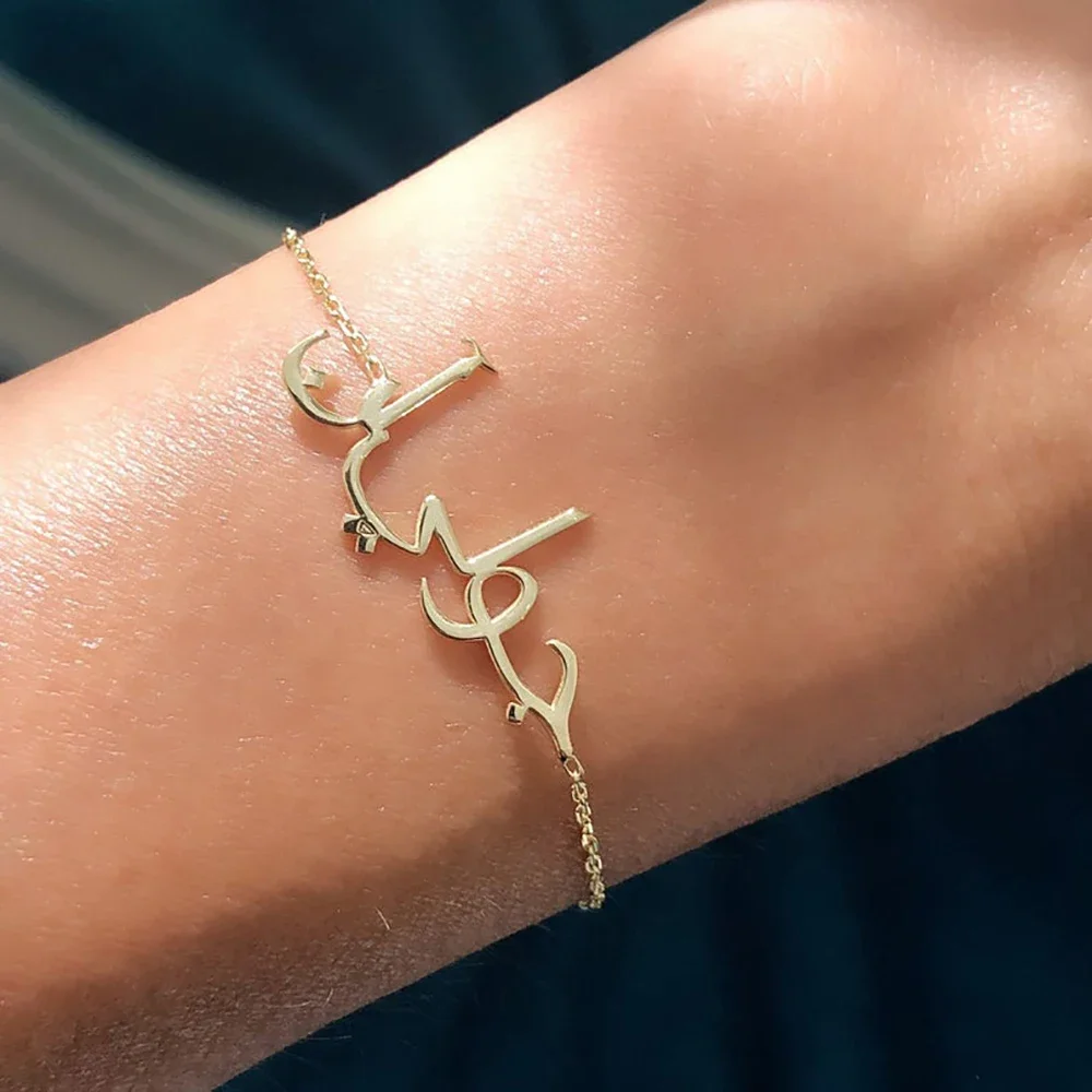 Custom Arabic Name Bracelet for Women 2022 New Stainless Steel Personalized Korean Letter Choker Necklace Unique Jewelry Gift