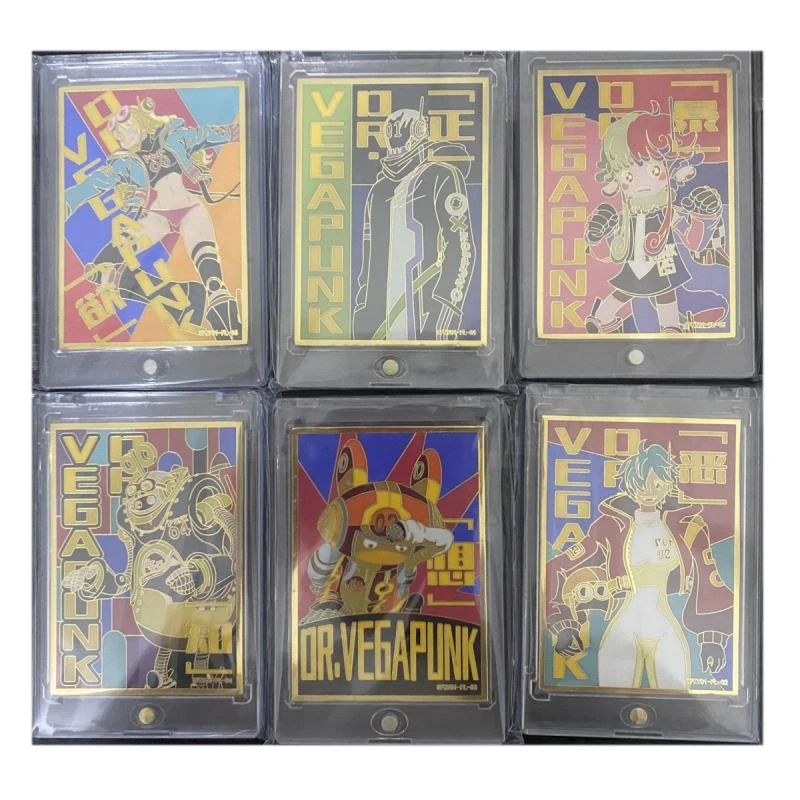 

Artisan Card One Piece Vegapunk E Reward Surface Gold Plating Enamel Card Anime Characters Game Collection Boys Birthday Gifts