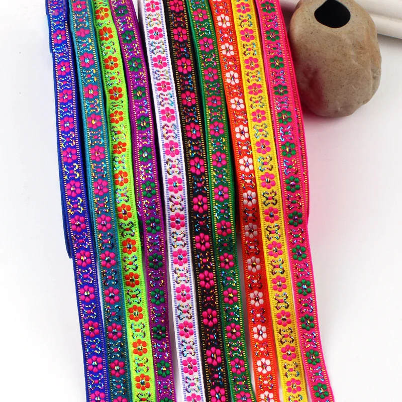 7M/Roll Polyester Ribbon Trim Ethnic Embroidery Lace Fabric for Curtains Hometextile Embellishments Clothes DIY Decorations 10mm lace ribbon lace fabric lace sewing accessories lace sewing supplies lace accessories lace garment accessories lace decoration clothing craft accessories tassel trim lace