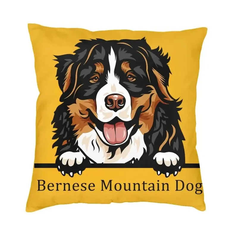 

Bernese dog throw pillow case 45*45cm for pet living room animal pillow cover sofa chair velvet pillowcover Dakimakura