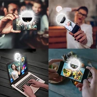 LED Light Ring with USBcharging Phone Lens Selfie Light Mini Circular Fill Light Clip Compatible with iPhone Samsung Xiaomi Poco 6