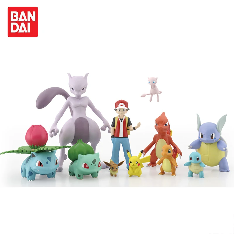 

In Stock Original BANDAI SHOKUGAN Pokemon Scale World Ash Ketchum Pikachu Mewtwo Charmander Anime Figure Action Figures Model