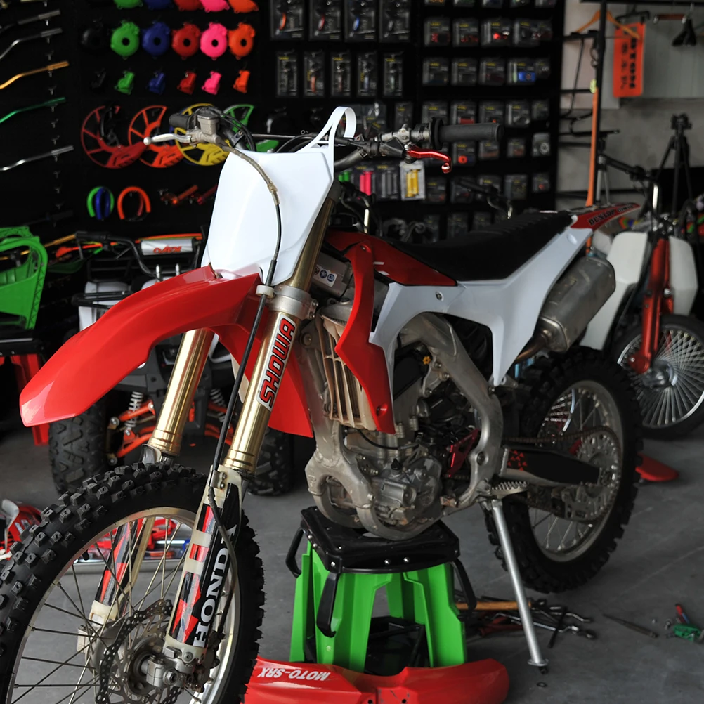 OTOM 오토바이 번호판 혼다 CRF250R CRF450R 모토크로스 핏 먼지 자전거 액세서리 용 전면 플라스틱 펜더 커버 페어링