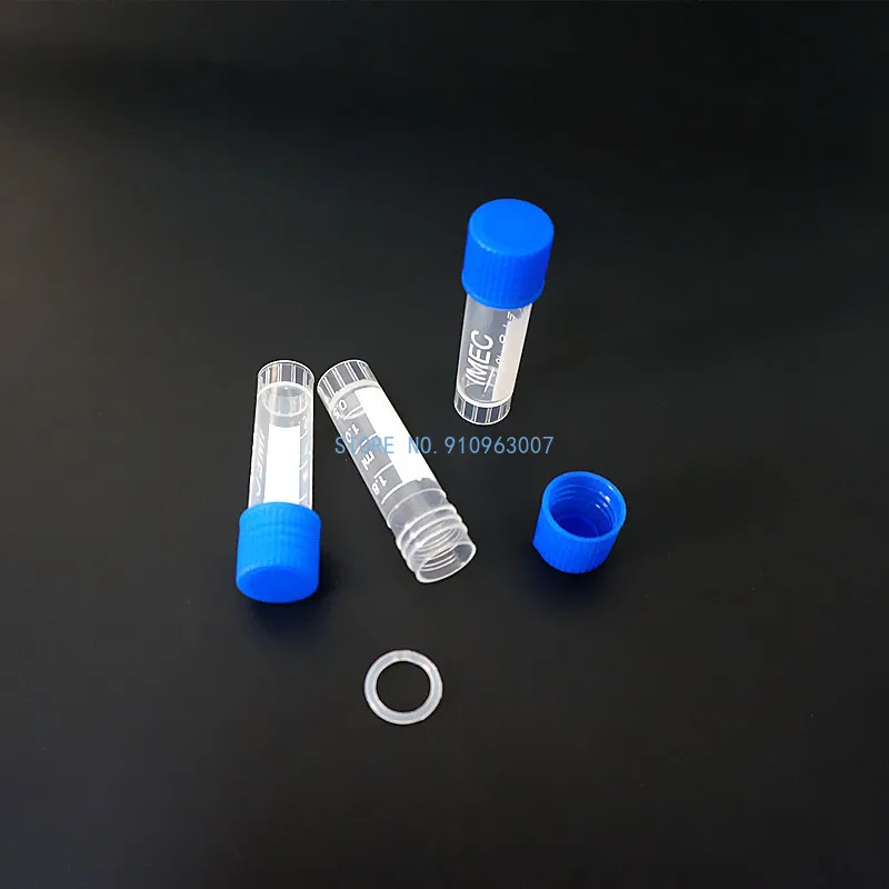 100-500Pcs/Lot 1.8ml(2ml) Graduated Lab Plastic Freezing Tube Cryo Preservative Tube Sample Cryovial Cover plastic test tubes