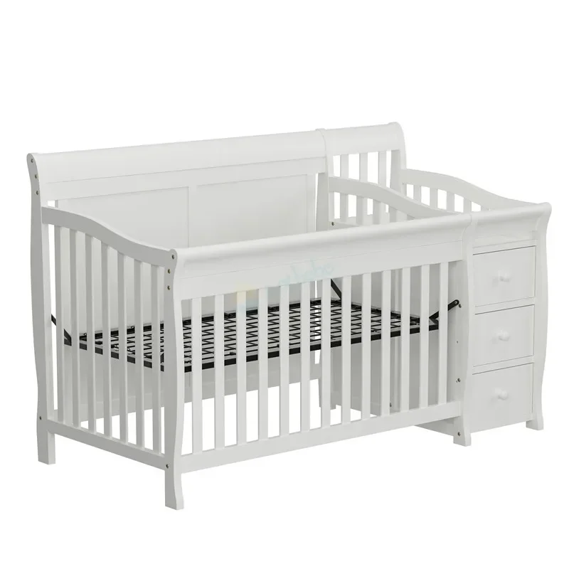 Multi-Functional Solid Wood Convertible Baby Crib 6