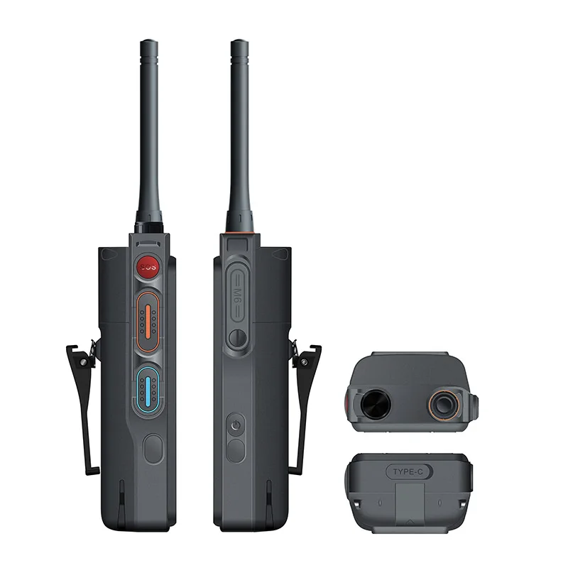 UNIWA  Walkie Talkie P8 4W DMR/Analog Dual ModeTouch Screen Waterproof 5000mAh UHF Smart Zello Mobile Walkie Talkie Android 14