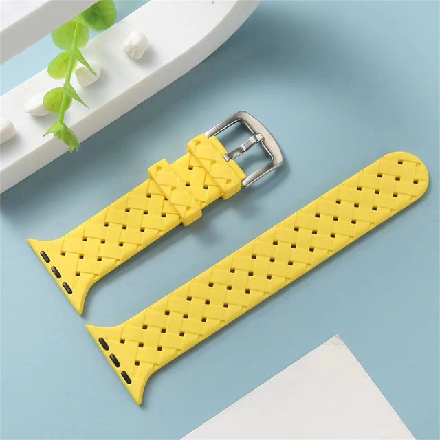 Texture Silicone Band For Apple Watch Band 7 6 SE 5 4 41mm 45mm 44mm 40mm Bracelet iWatch 3 2 1 Watchband 38mm 42mm Strap
