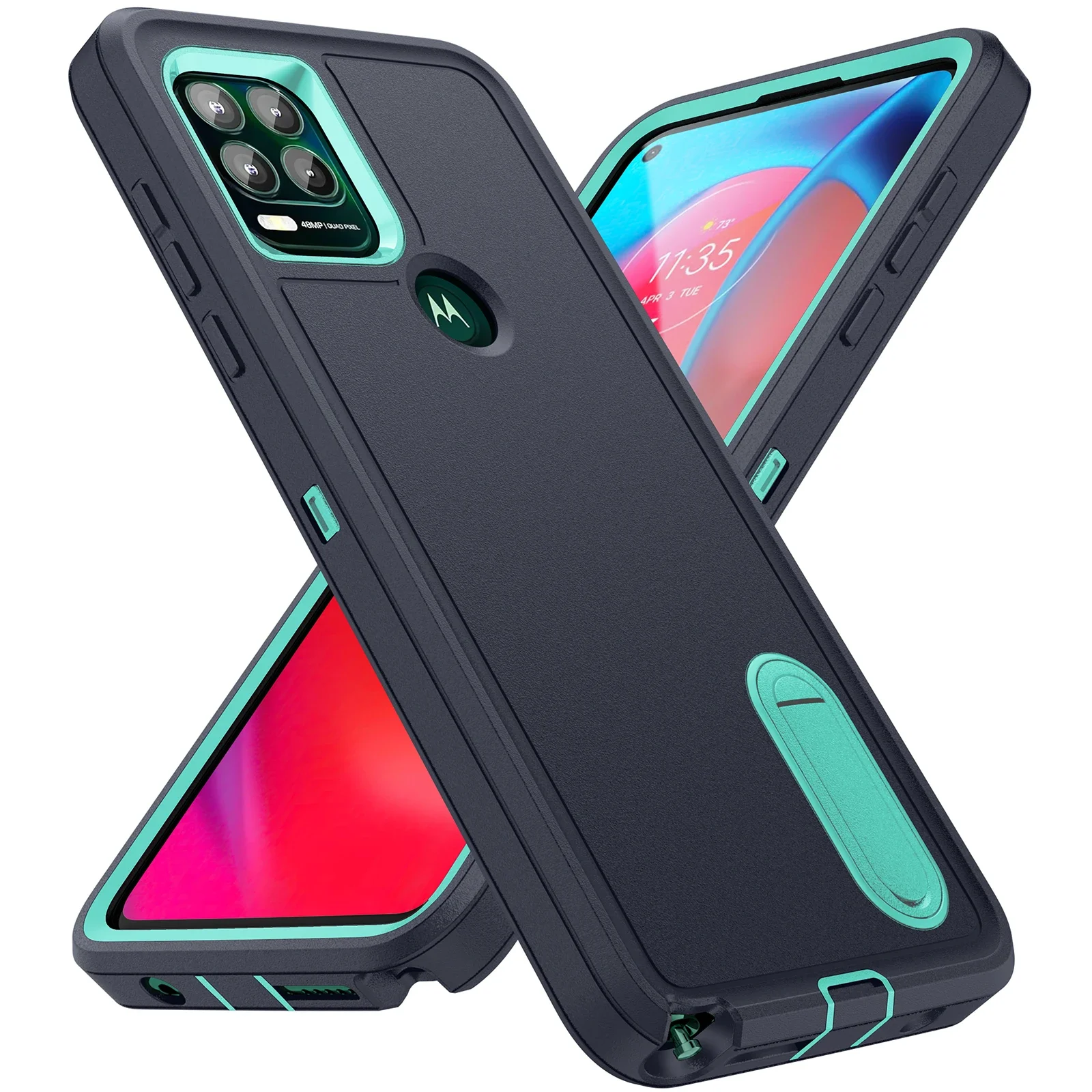 3-in-1 Hybrid Shockproof Anti-Scratch Protective Case with Stand