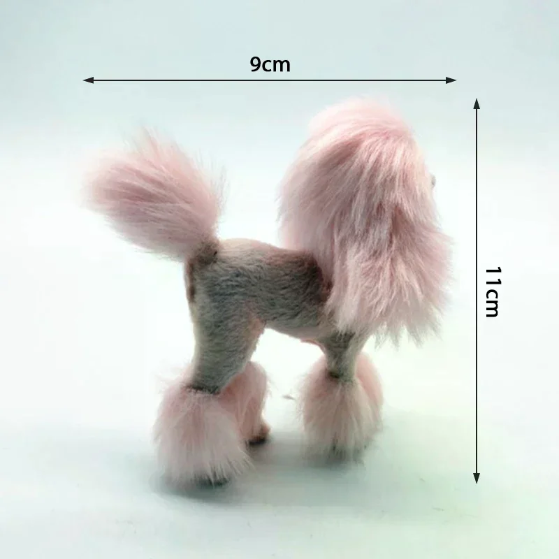 Pink Poodle Plush Toy - Adorable 4-Inch Home Decor and Gift Craft