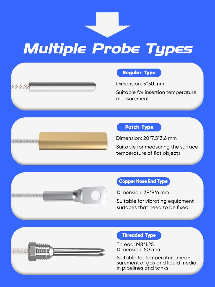 Capteur Température PT100 Avec Câble Haute Température - Sonde à Viande Ou Four - Précision Sharp