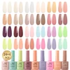JR 28 pcs 10ml gel nail polish set Including 24 colors top coat base coat remover matte Gel Polish Kit UV LED Soak Off Polish Ho 1
