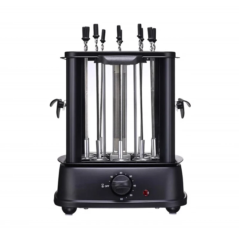 

Electric grill household smokeless Barbecue grill electric grill net red vertical automatic rotary grill