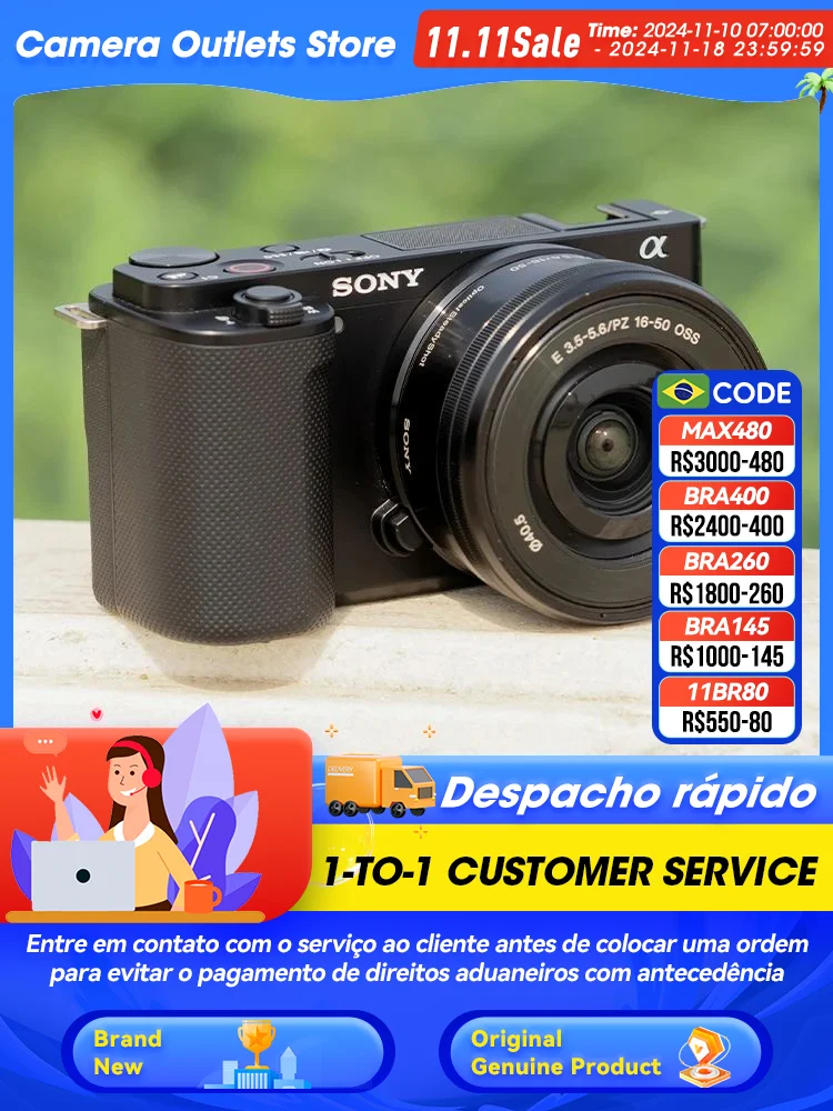 Sony Alpha ZV-E10 ZVE10 APS-C Mirrorless Digital Compact Camera Professional Photographer Photography 4K Video Cameras 24.20MP
