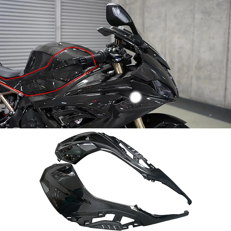 

1Pair Carbon Fiber Gas Fuel Tank Side Fairing Cover Protectors for BMW S1000RR 2019 2020 2021-2023 S1000R Motorcycle Accessories